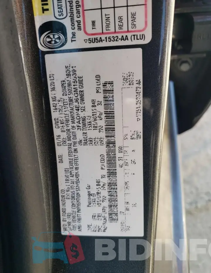 3FADP4EJ6GM150391 Photo# 12