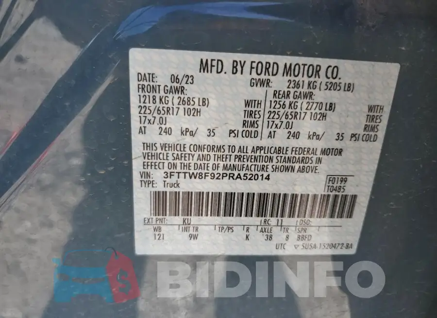 3FTTW8F92PRA52014 Photo# 12