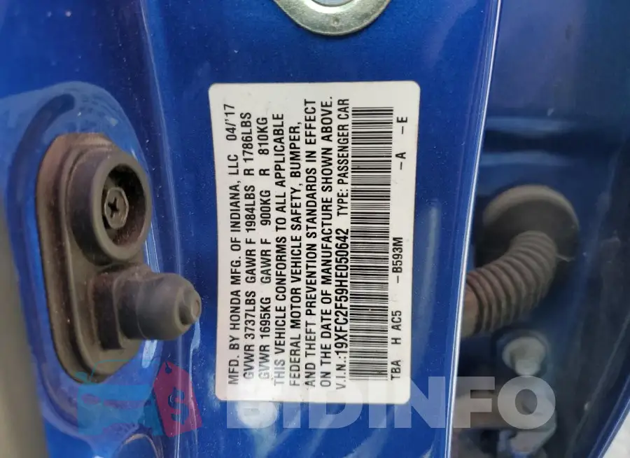 19XFC2F59HE050642 Photo# 12