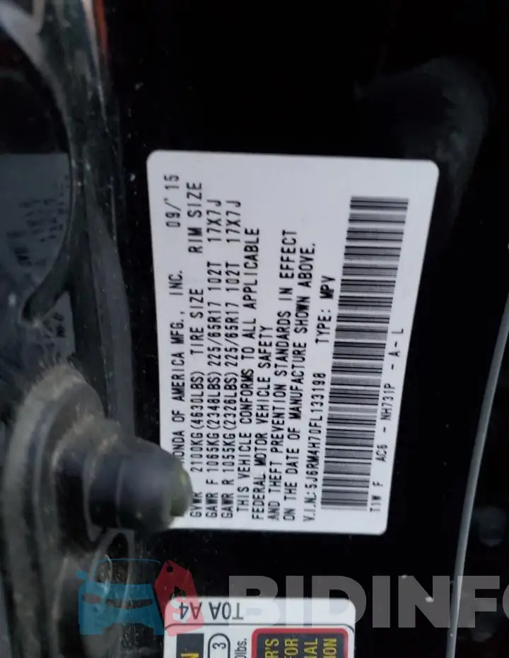 5J6RM4H70FL133198 Photo# 12