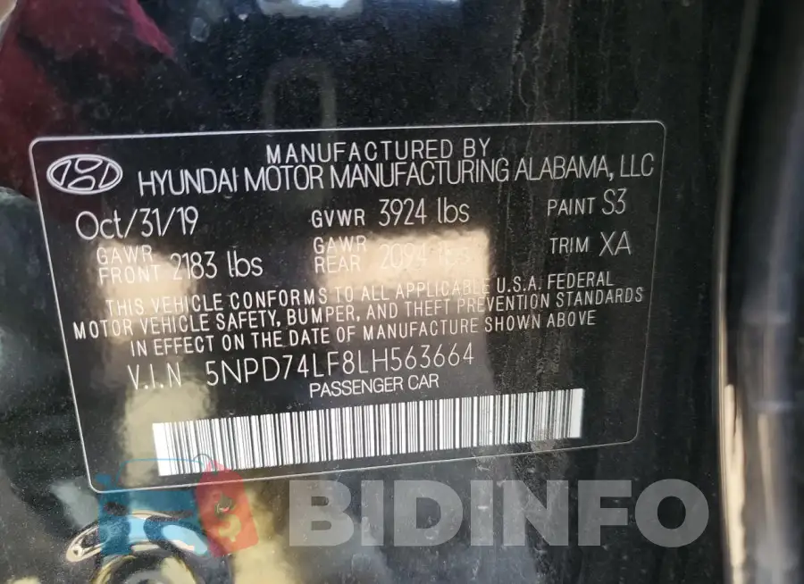5NPD74LF8LH563664 Photo# 12