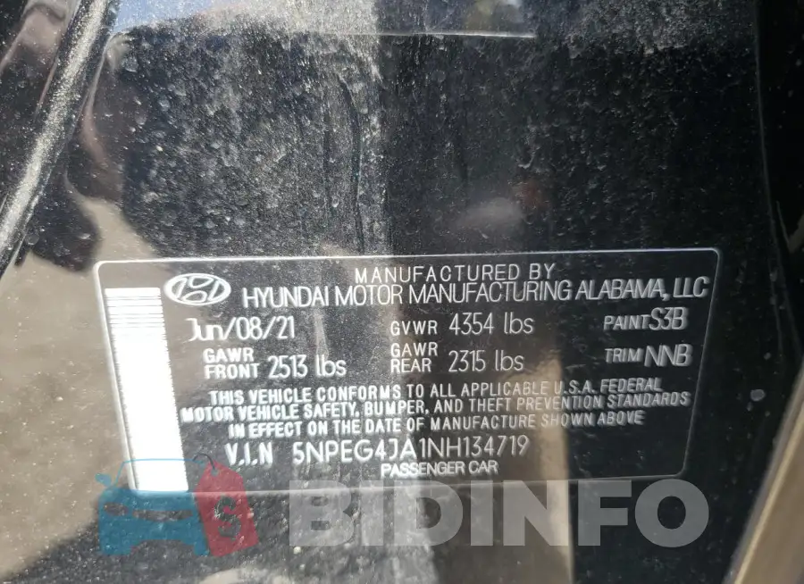 5NPEG4JA1NH134719 Photo# 12
