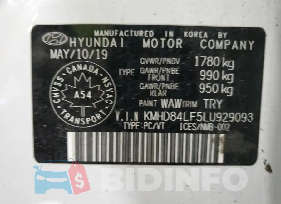 KMHD84LF5LU929093 Photo# 13