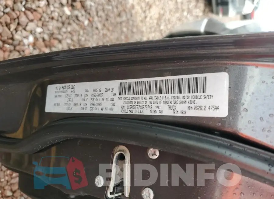 1C6RR6FG7KS673743 Photo# 12