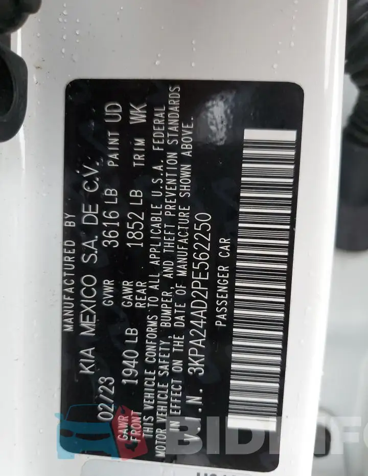 3KPA24AD2PE562250 Photo# 12