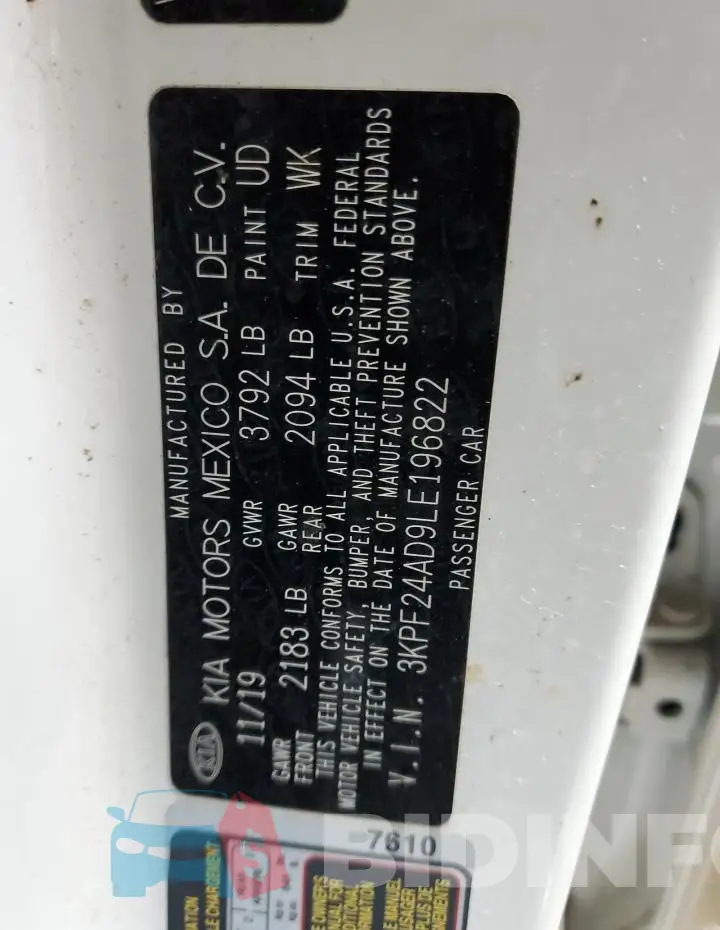 3KPF24AD9LE196822 Photo# 13