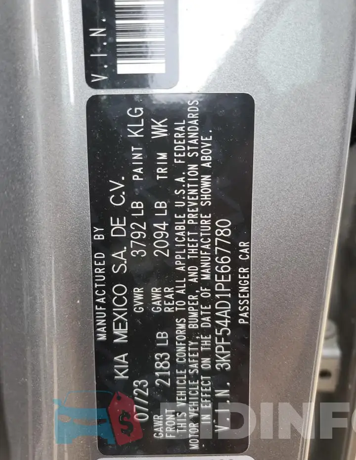 3KPF54AD1PE667780 Photo# 13