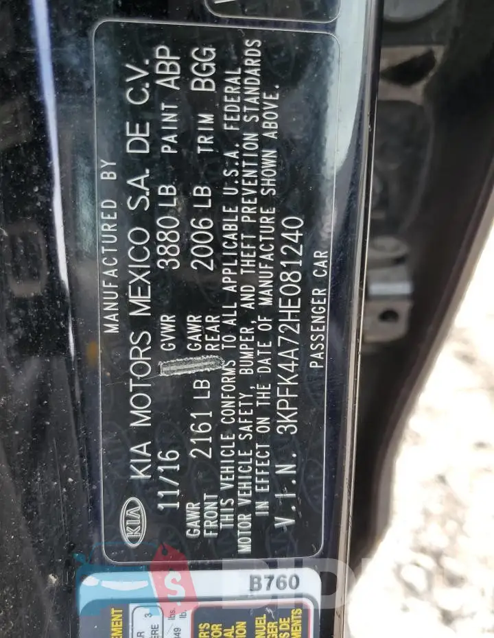 3KPFK4A72HE081240 Photo# 12
