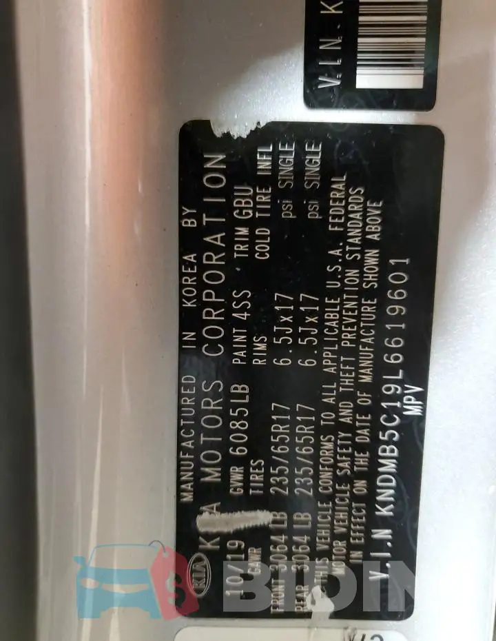 KNDMB5C19L6619601 Photo# 13