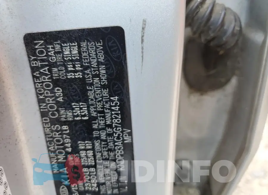 KNDPB3AC5G7821454 Photo# 13