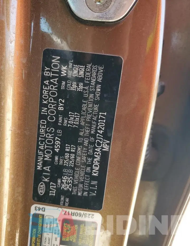 KNDPM3AC2J7420171 Photo# 13