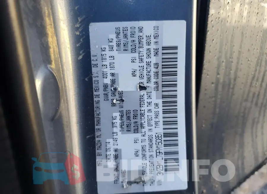 3MZBM1L79FM150851 Photo# 12