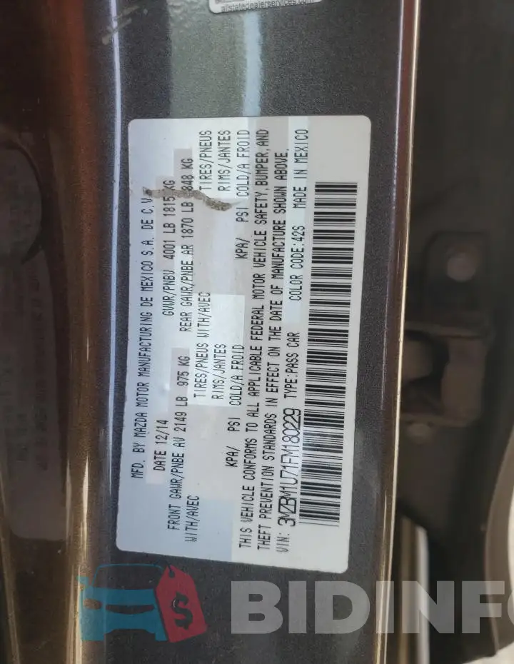 3MZBM1U71FM180229 Photo# 12