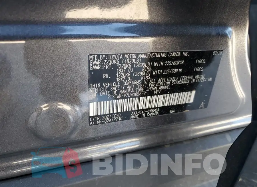 2T3EWRFV7LW085852 Photo# 12