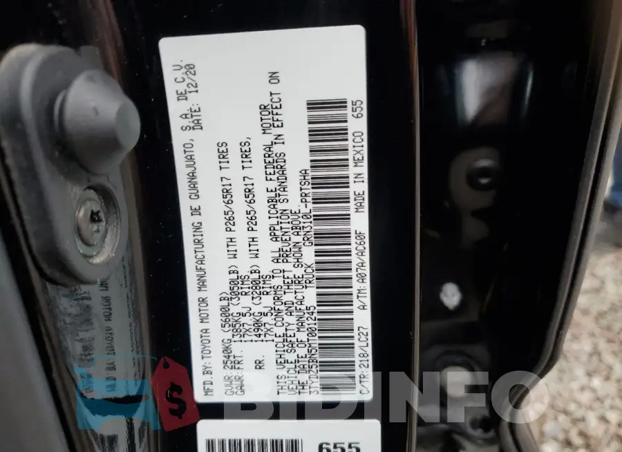 3TYDZ5BN5MT001245 Photo# 13
