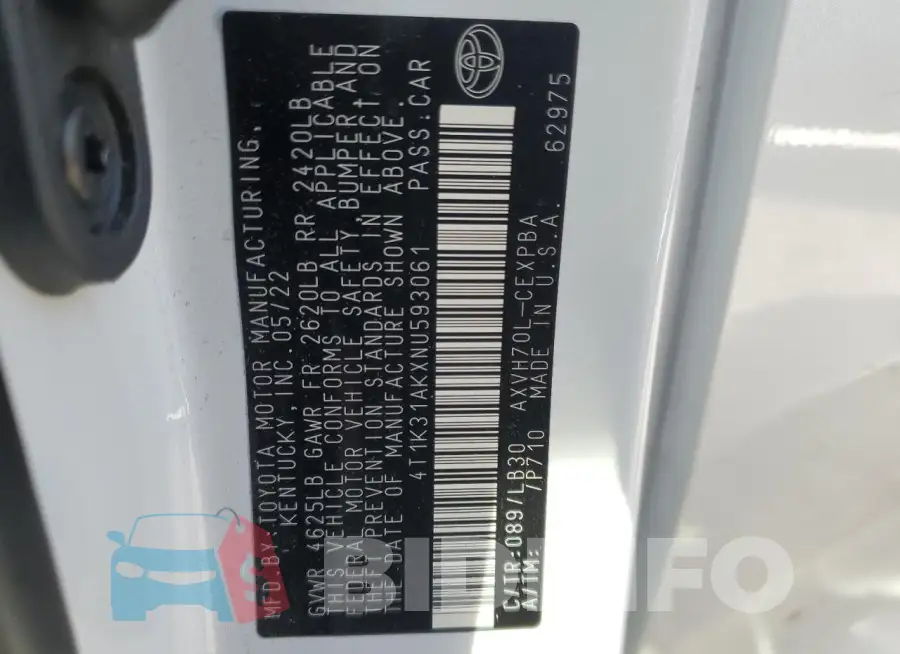 4T1K31AKXNU593061 Photo# 12