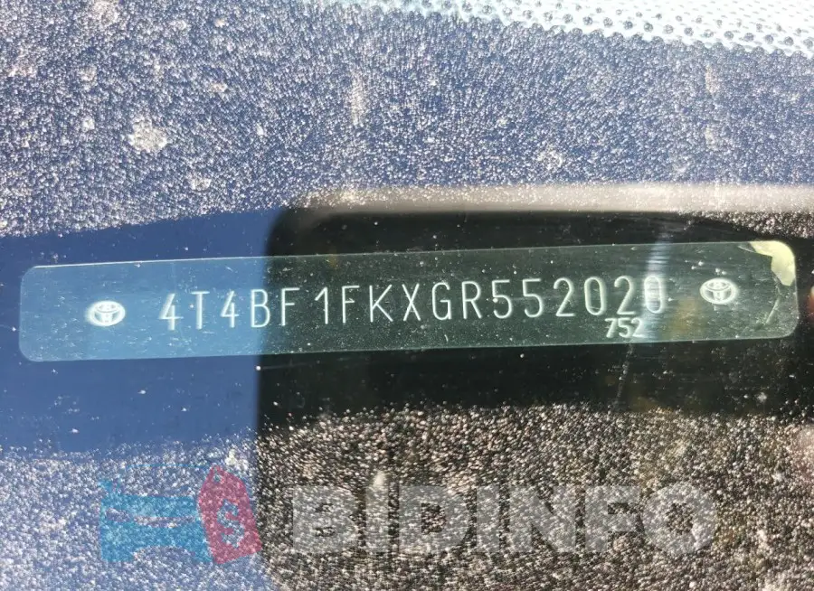 4T4BF1FKXGR552020 Photo# 12