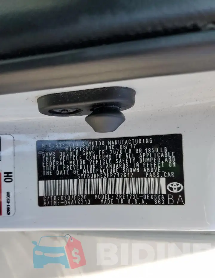 5YFBURHE2HP712612 Photo# 13