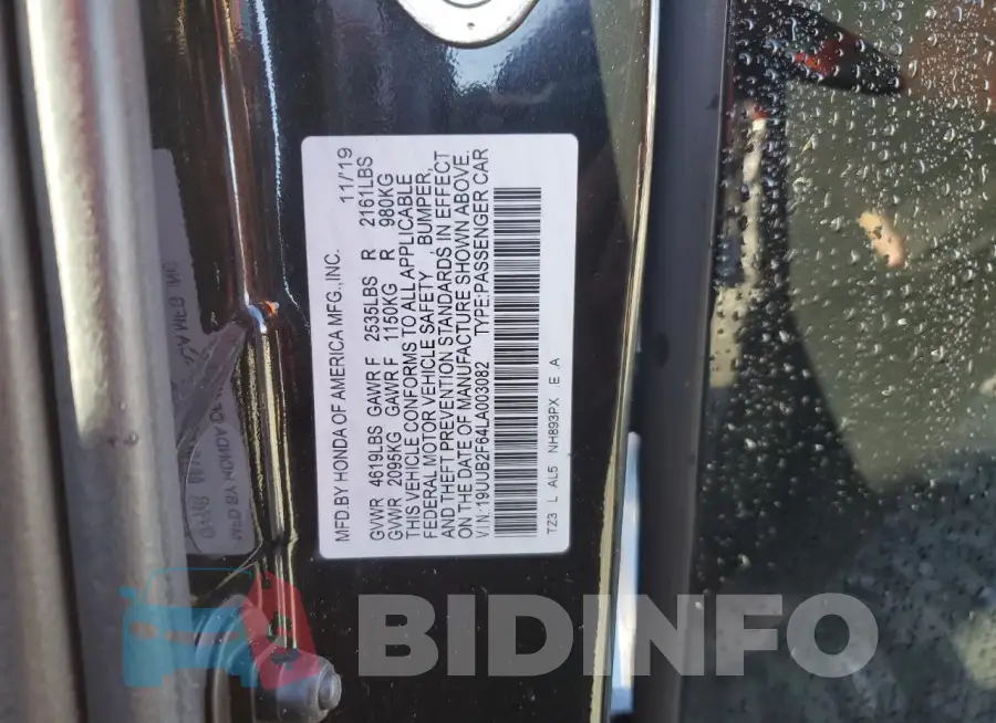 19UUB2F64LA003082 Photo# 13