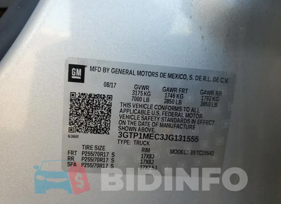 3GTP1MEC3JG131555 Photo# 12
