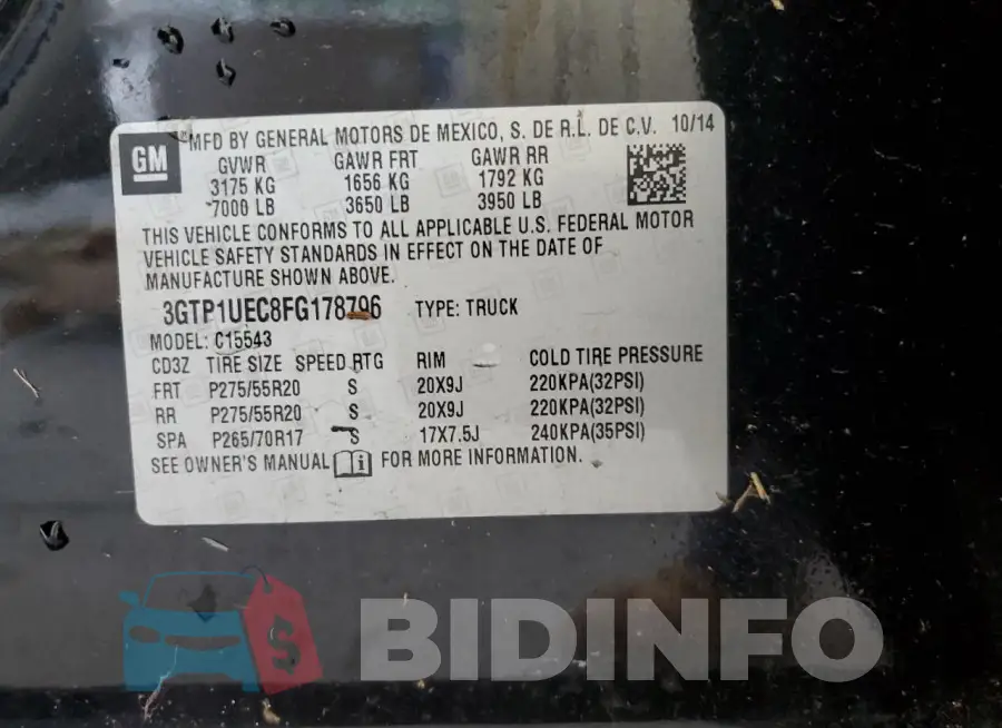 3GTP1UEC8FG178796 Photo# 12