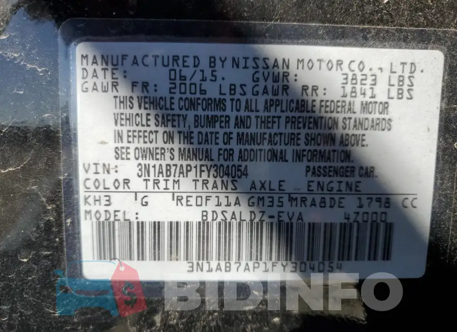 3N1AB7AP1FY304054 Photo# 12