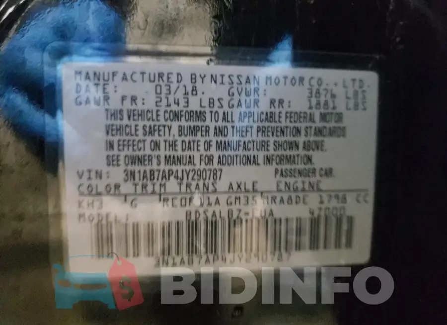 3N1AB7AP4JY290787 Photo# 13