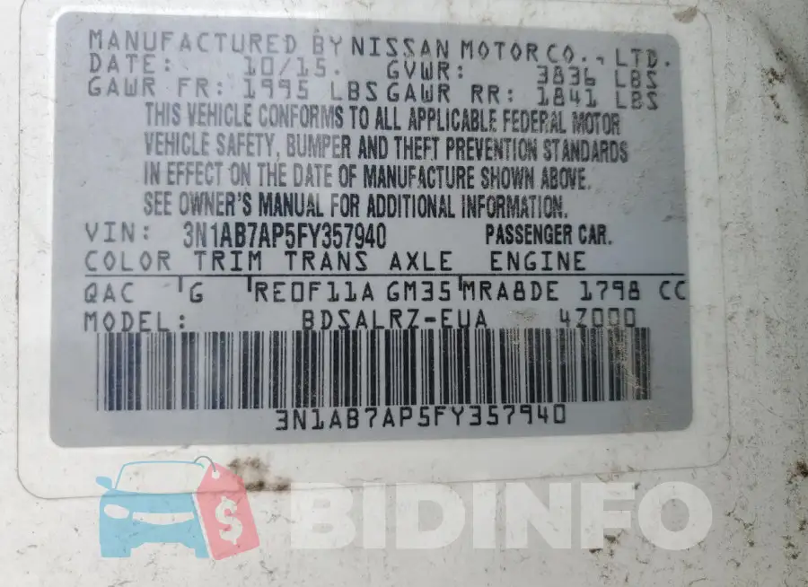 3N1AB7AP5FY357940 Photo# 12