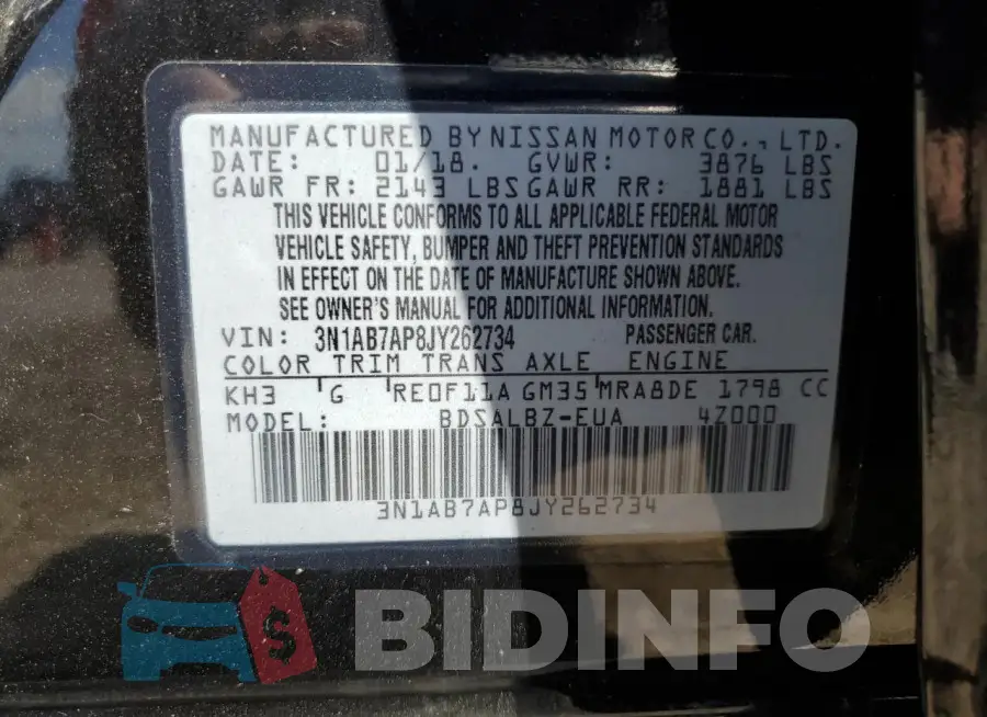3N1AB7AP8JY262734 Photo# 12