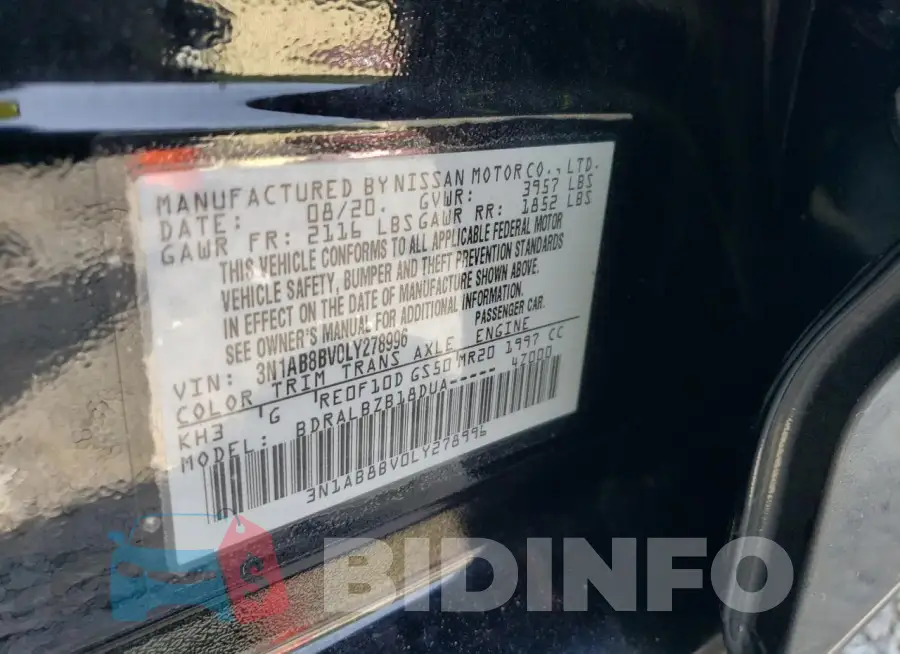 3N1AB8BV0LY278996 Photo# 12