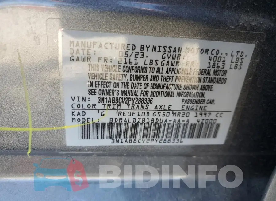 3N1AB8CV2PY288336 Photo# 12