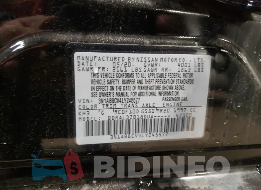 3N1AB8CV4LY245577 Photo# 13