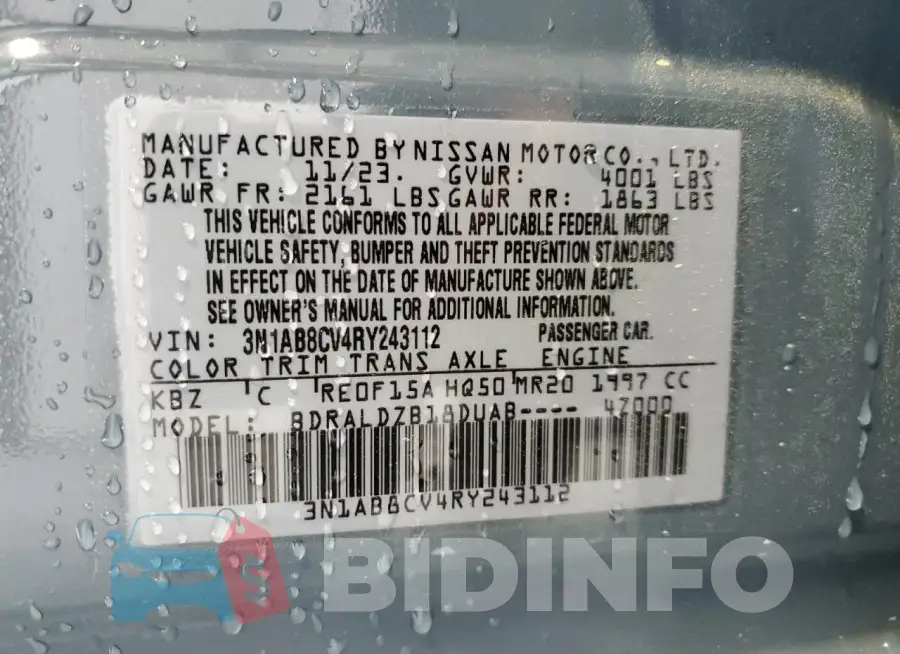 3N1AB8CV4RY243112 Photo# 12