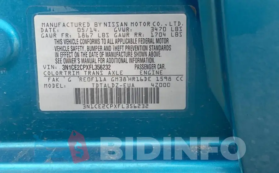 3N1CE2CPXFL356232 Photo# 10