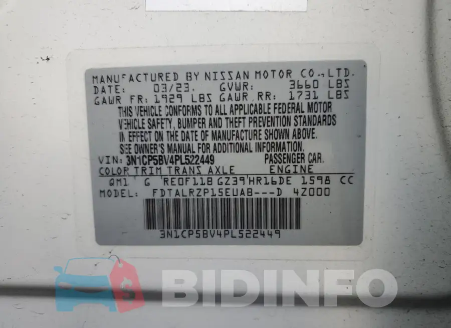 3N1CP5BV4PL522449 Photo# 13