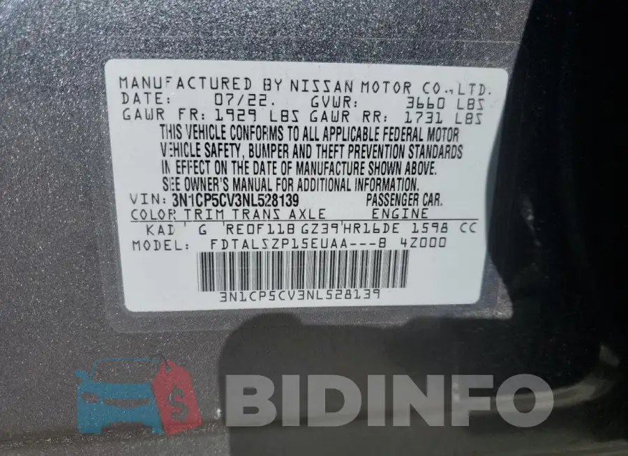 3N1CP5CV3NL528139 Photo# 13