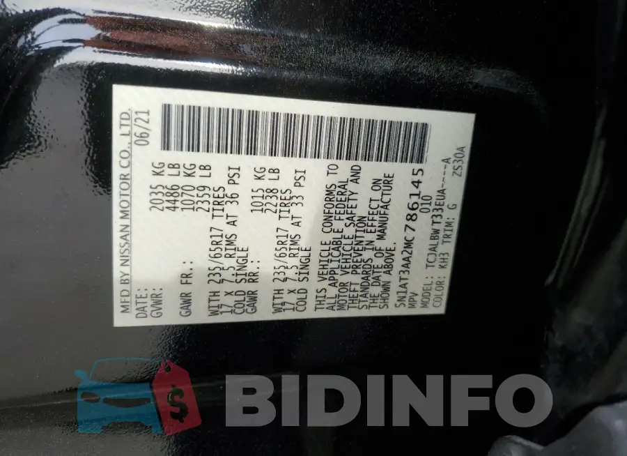 5N1AT3AA2MC786145 Photo# 13