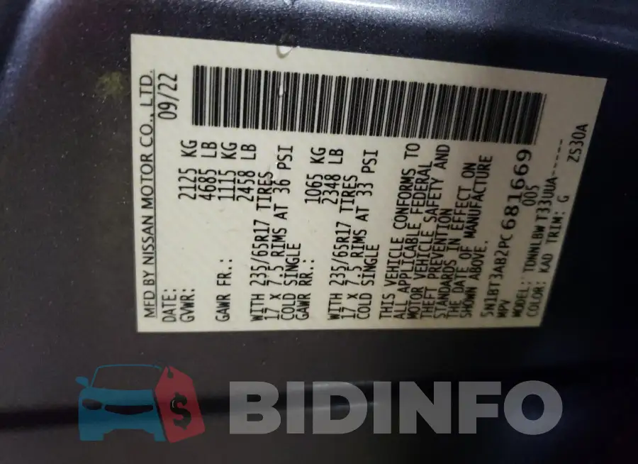 5N1BT3AB2PC681669 Photo# 12