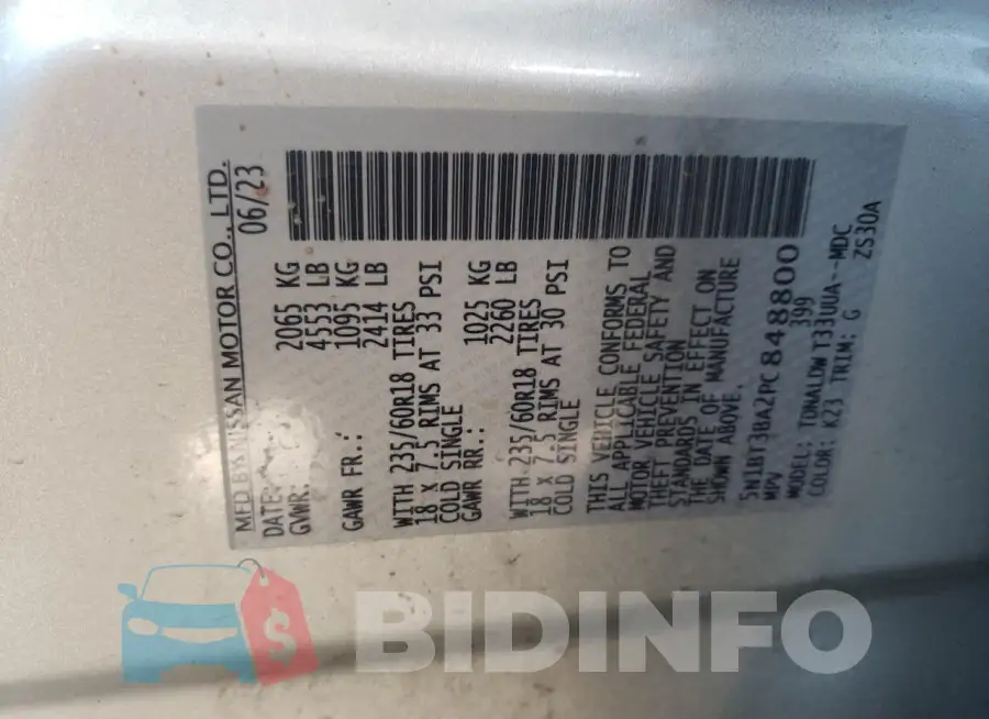 5N1BT3BA2PC848800 Photo# 13