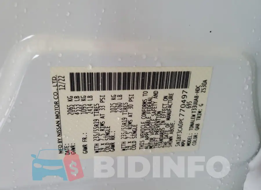5N1BT3CA0PC770497 Photo# 14