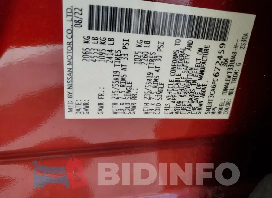 5N1BT3CA6PC672459 Photo# 12