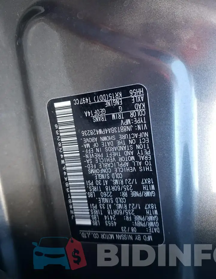 JN8BT3BA4PW428236 Photo# 12