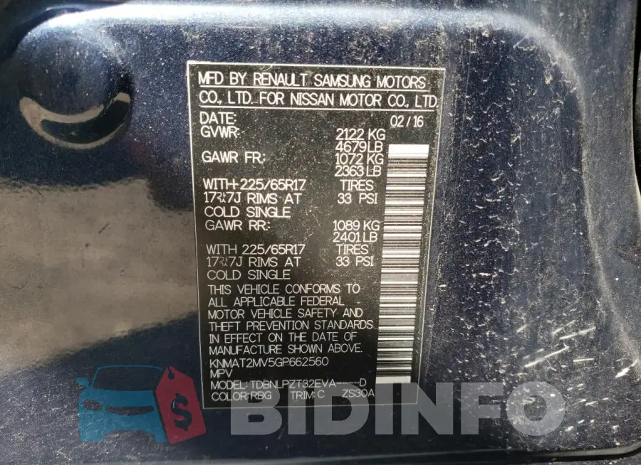 KNMAT2MV5GP662560 Photo# 13