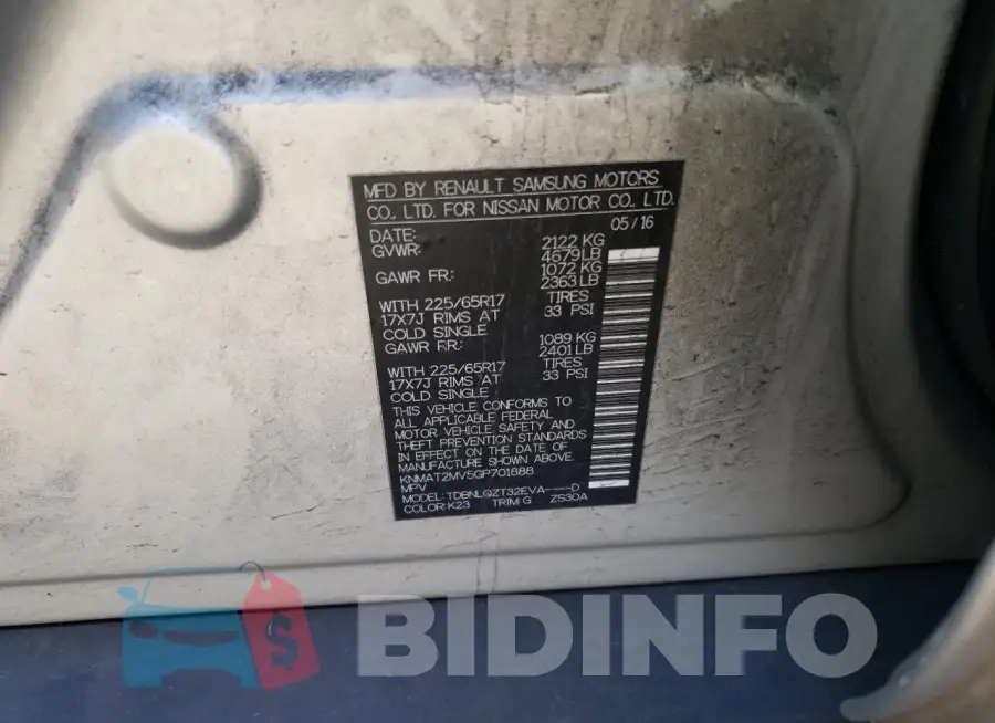 KNMAT2MV5GP701888 Photo# 13