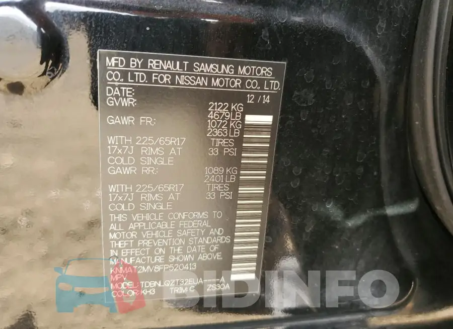 KNMAT2MV8FP520413 Photo# 13