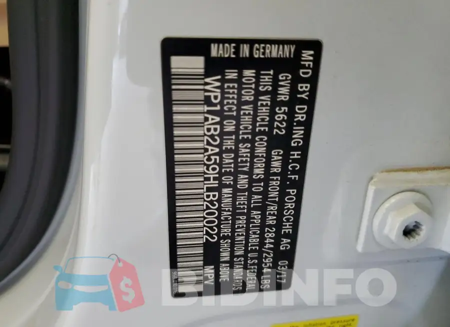 WP1AB2A59HLB20022 Photo# 13