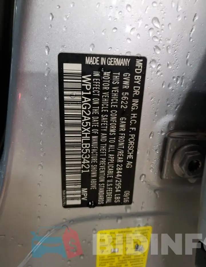 WP1AG2A5XHLB53421 Photo# 13