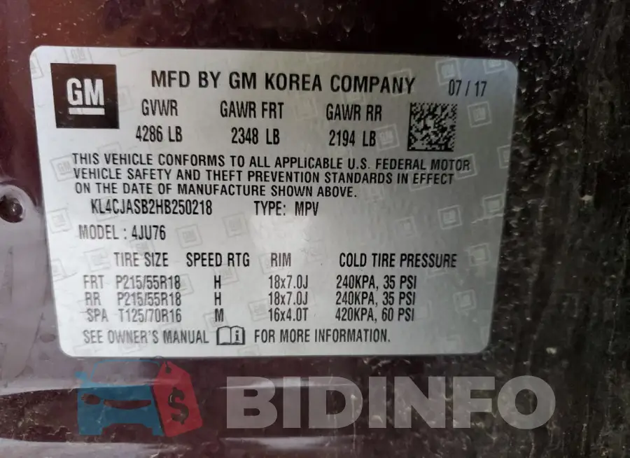 KL4CJASB2HB250218 Photo# 13