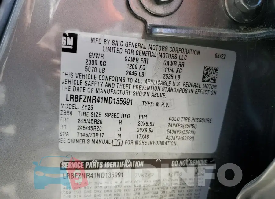 LRBFZNR41ND135991 Photo# 13