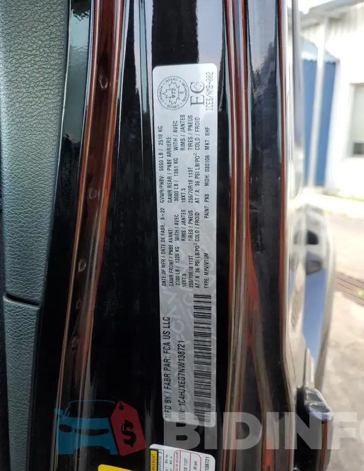 1C4HJXEG7NW138721 Photo# 12